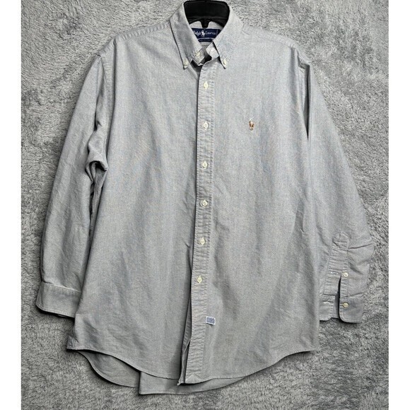 Ralph Lauren The Iconic Button Down Pin Point Oxford in Yellow Size 16 (33) - Picture 4 of 8